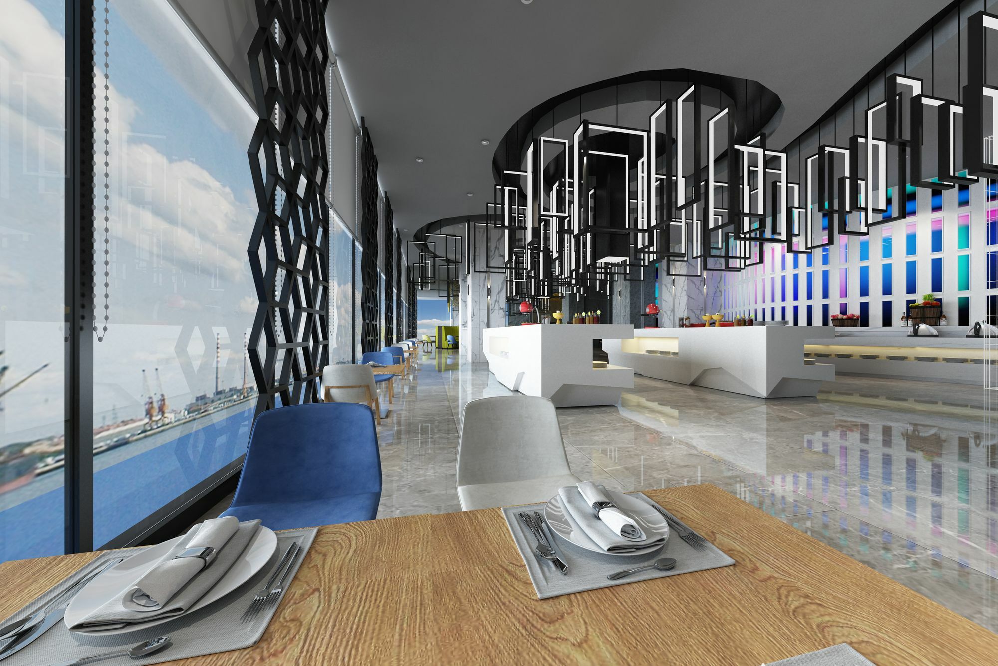 Fraser Place Puteri Harbour Nusajaya  Εξωτερικό φωτογραφία 3D rendering of a restaurant